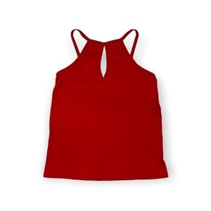 Love Charm Red Halter Neck Cropped Tank Top, Size S